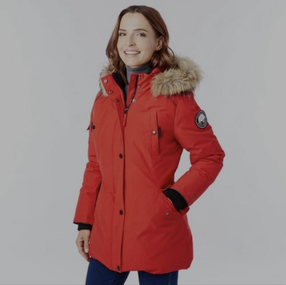Alpinetek Down Filled Mid Length Puffer Winter Jacket